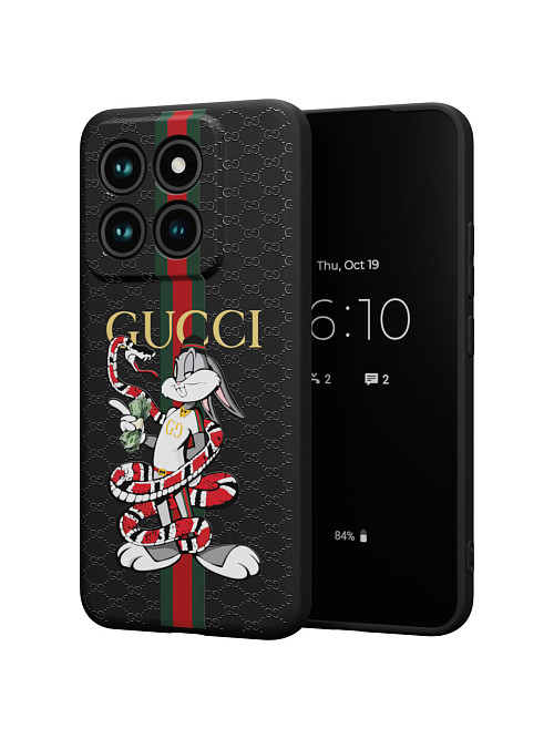 Силиконовый чехол для Xiaomi 14 Pro "NOVEL: Багз Банни Gucci"