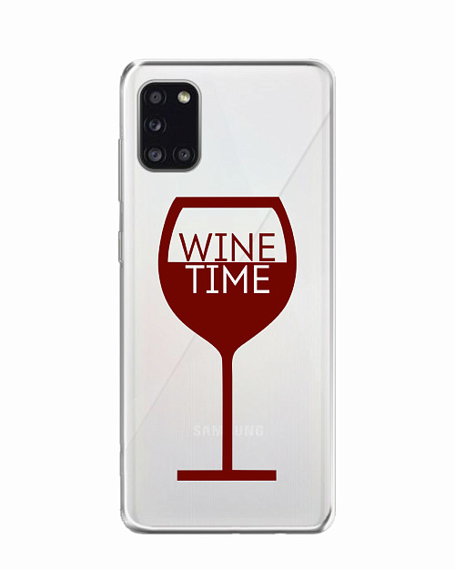 Силиконовый чехол для Samsung Galaxy A31 "Wine time"