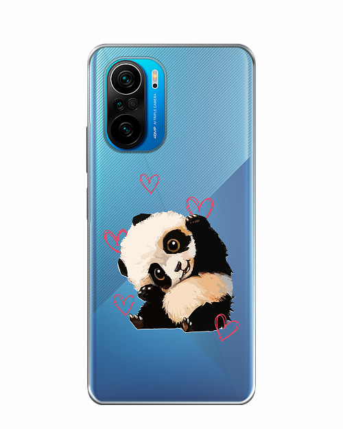 Силиконовый чехол для Poco F3 Милая панда