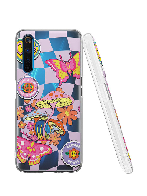 Силиконовый чехол для realme 6 Pro "Flower power"