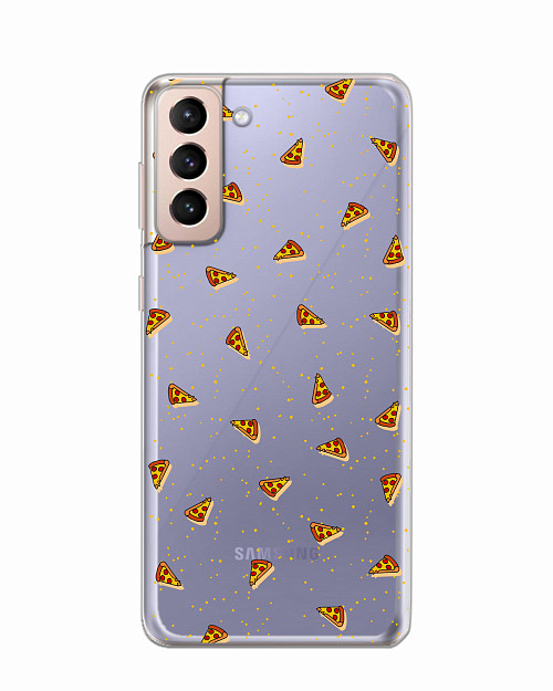 Силиконовый чехол для Samsung Galaxy S21 (5G) "Пицца"