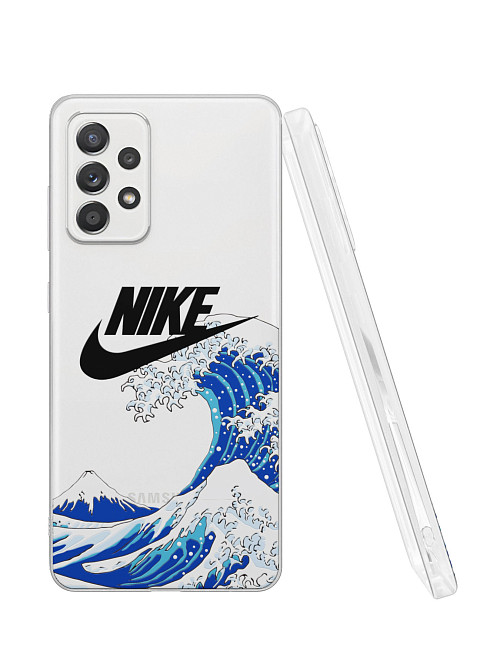 Силиконовый чехол для Samsung Galaxy A52 (4G) "NOVEL: Nike и волна"