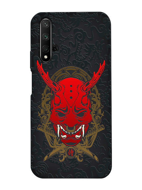 Силиконовый чехол для Huawei Nova 5T Red Oni mask