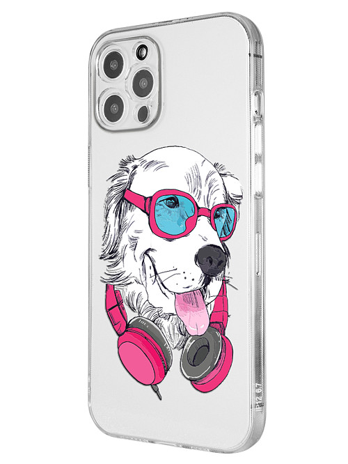 Силиконовый чехол для Apple iPhone 12 Pro Max Стильный пёс