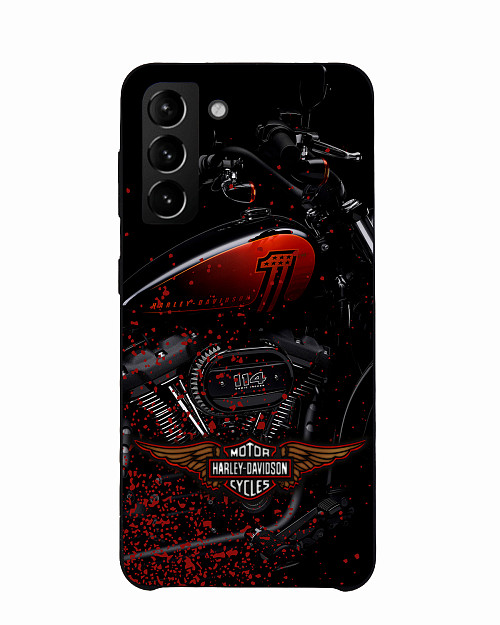 Силиконовый чехол для Samsung Galaxy S21 (5G) "Мотоцикл Harley-Davidson"