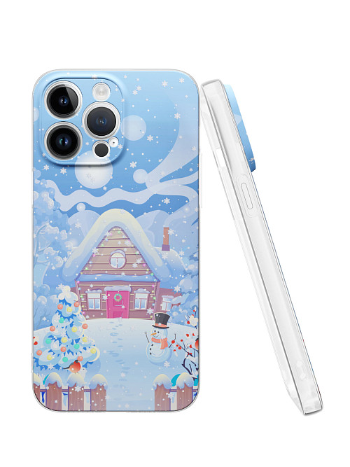 Силиконовый чехол для Apple iPhone 14 Pro Max "Снежный дом"