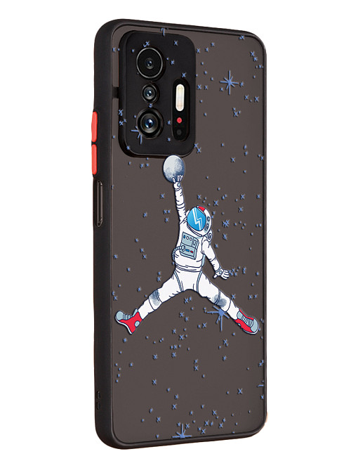 Противоударный чехол для Xiaomi 11T Космический баскетбол