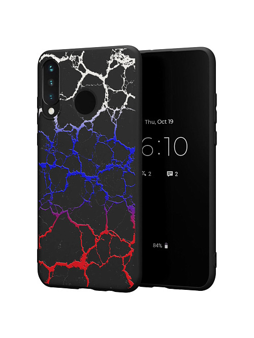 Силиконовый чехол для Huawei P30 Lite "Флаг России"