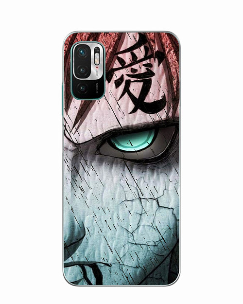 Силиконовый чехол для Xiaomi Redmi Note 10T/Poco M3 Pro Naruto Shippuden - Gaara grimm face