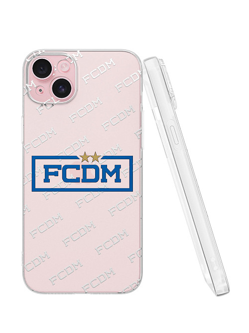 Силиконовый чехол для Apple iPhone 15 Plus "Динамо: FC Dynamo Moscow"