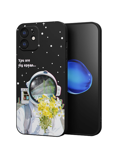 Силиконовый чехол для Apple iPhone 12 "NOVEL: You are my space"