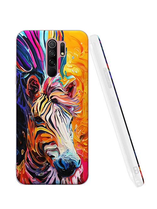 Силиконовый чехол для Xiaomi Redmi 9 "Зебра"