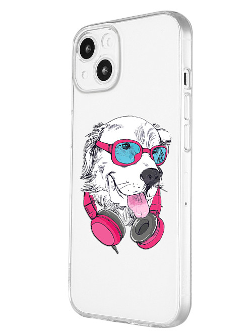 Силиконовый чехол для Apple iPhone 13 Стильный пёс