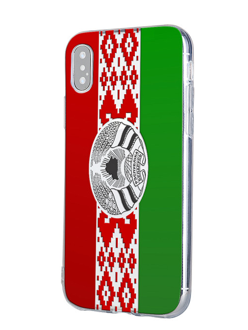 Силиконовый чехол для Apple iPhone Xs "Флаг Беларуси"