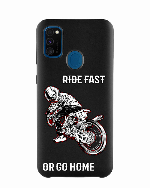 Силиконовый чехол для Samsung Galaxy M21 Ride fast or go home