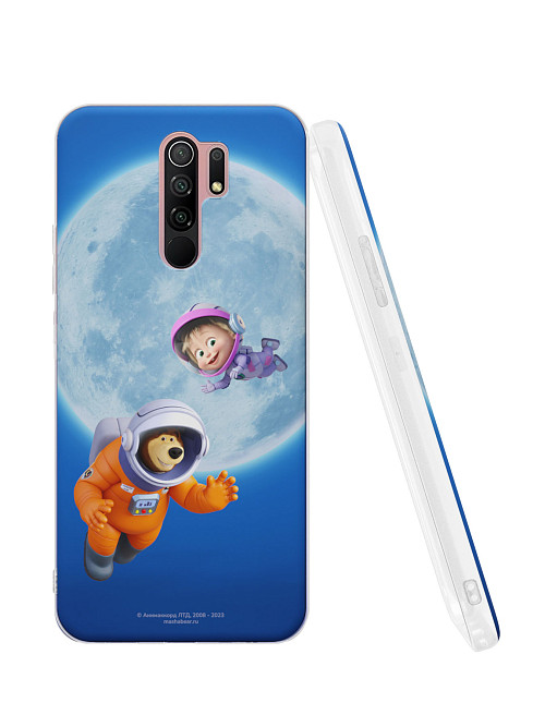 Силиконовый чехол для Xiaomi Redmi 9 "Маша и медведь: В космосе"