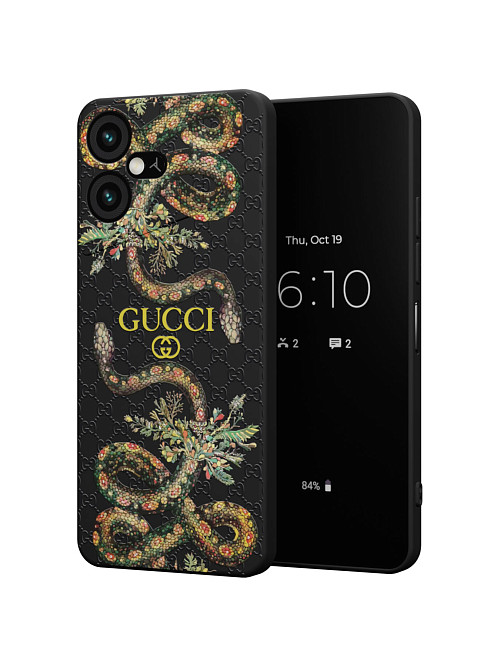 Силиконовый чехол для Tecno Pova Neo 3 "NOVEL: Gucci"