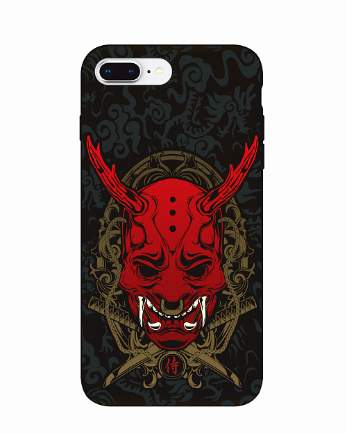 Силиконовый чехол для Apple iPhone 7 Plus "Red Oni mask"