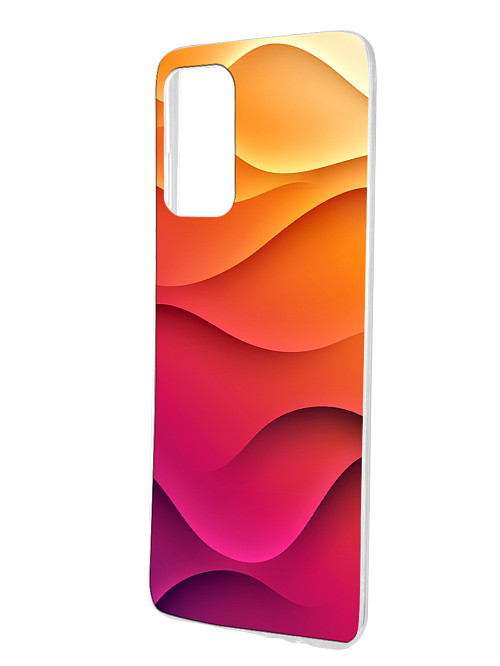 Силиконовый чехол для Samsung Galaxy A72 "Розовые волны"