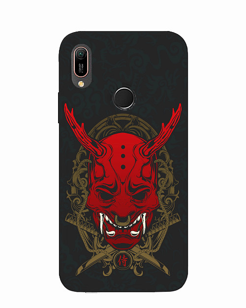 Силиконовый чехол для Honor 8A Red Oni mask