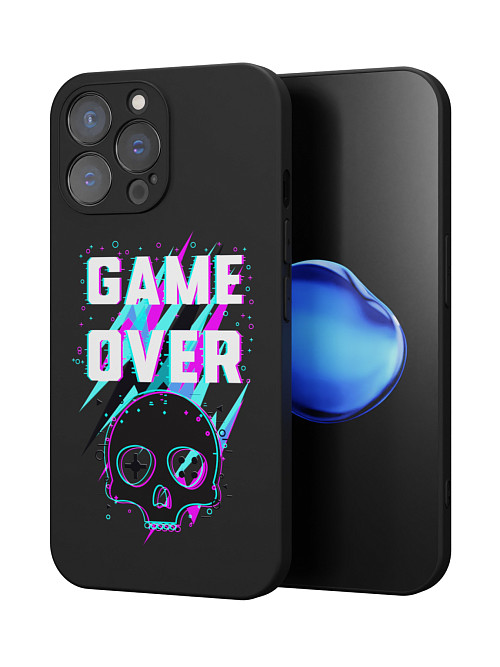 Силиконовый чехол для Apple iPhone 15 Pro Max "Game over"