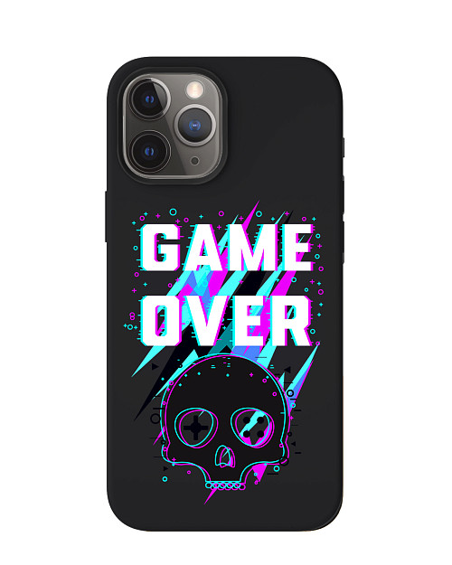 Силиконовый чехол для Apple iPhone 12 "Game over"