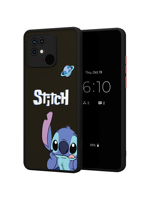Противоударный чехол для Xiaomi Redmi 10C "NOVEL: Stitch planet"