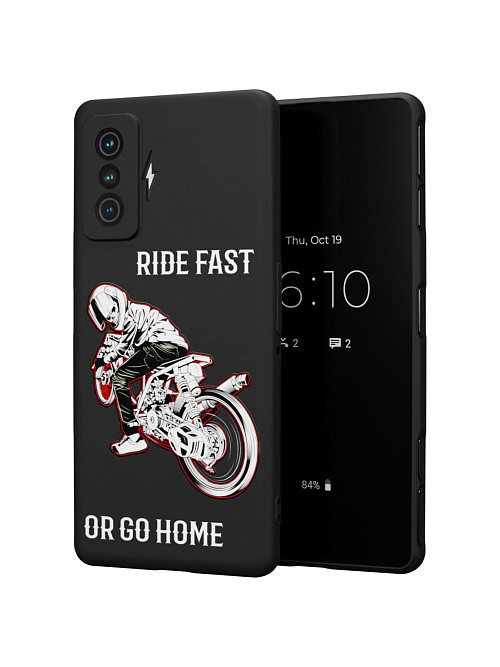 Силиконовый чехол для Xiaomi Redmi K50 Gaming Edition "Ride fast or go home"