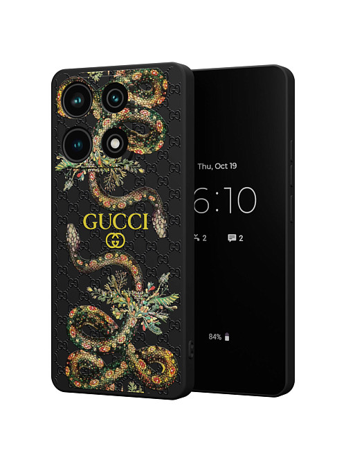 Силиконовый чехол для Xiaomi Redmi Note 13 (4G) "NOVEL: Gucci"