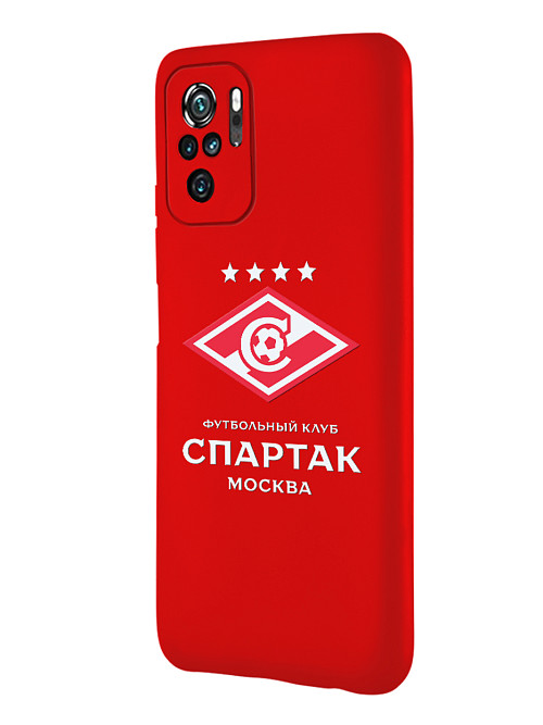 Силиконовый чехол для Xiaomi Redmi Note 10 "Футбольная команда Спартак"