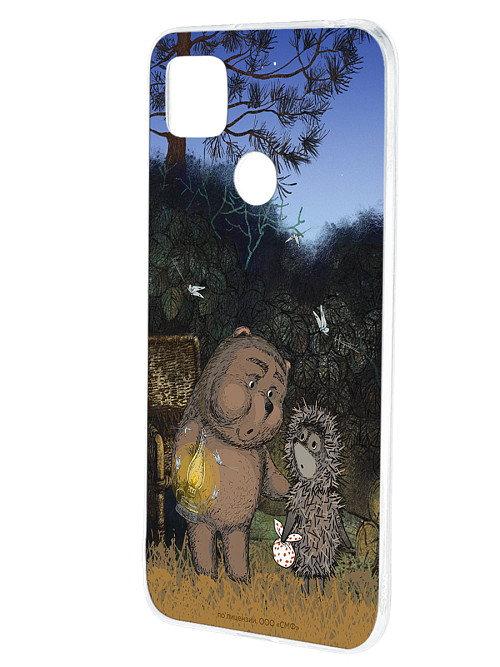 Силиконовый чехол для Xiaomi Redmi 9C "Ёжик в тумане и медвежонок"