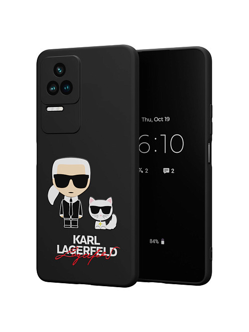 Силиконовый чехол для Poco F4 (5G) "NOVEL: Lagerfeld"