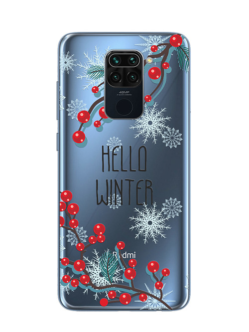 Силиконовый чехол для Xiaomi Redmi Note 9 "Привет, Зима"