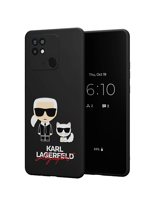 Силиконовый чехол для Poco C40 "NOVEL: Lagerfeld"