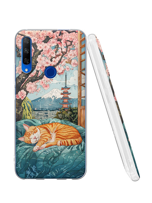 Силиконовый чехол для Huawei Y9 Prime (2019) "Кошка в Китае"