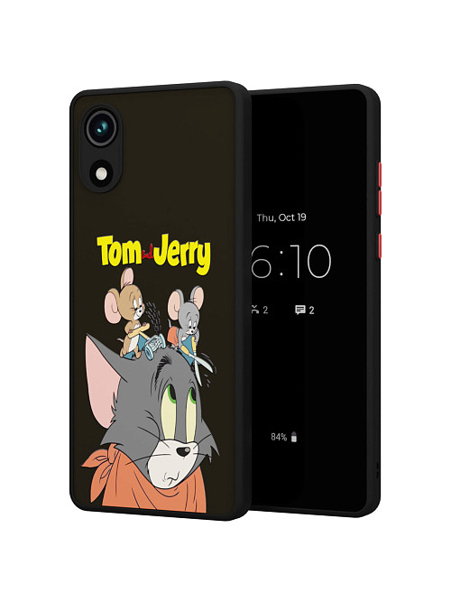 Противоударный чехол для Samsung Galaxy A03 Core "NOVEL: Том и Джери"