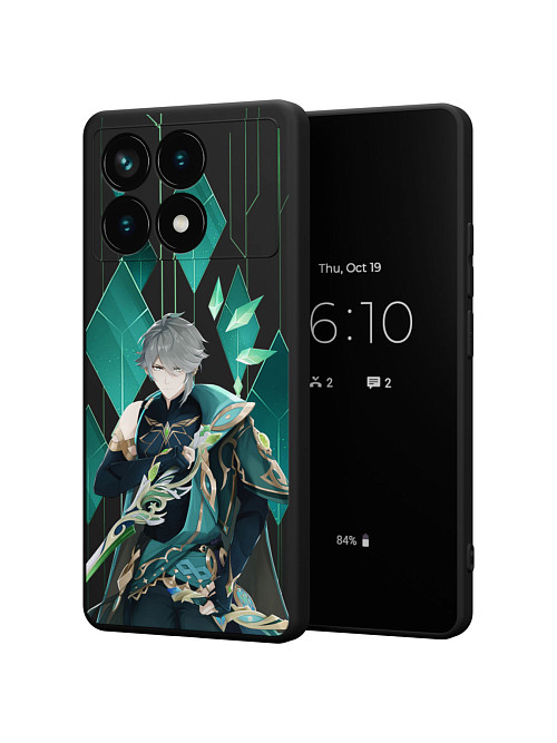 Силиконовый чехол для Poco X6 Pro (5G) "Genshin Impact: Аль-Хайтам"