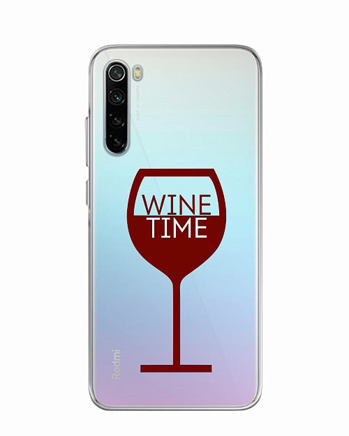 Силиконовый чехол для Xiaomi Redmi Note 8 Wine time