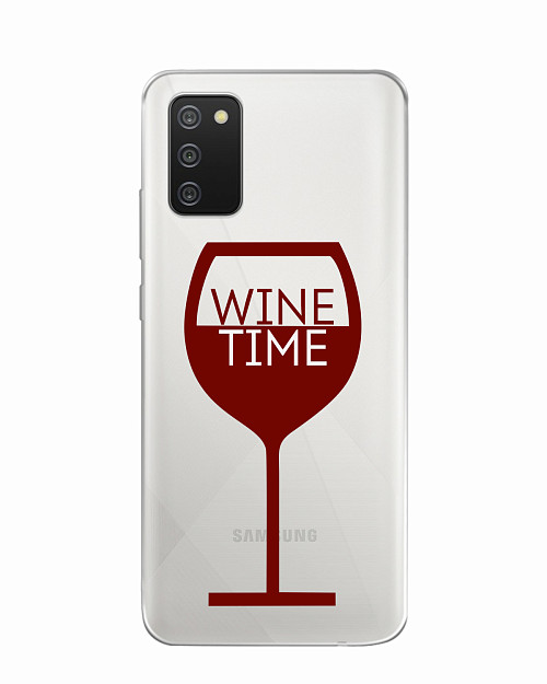 Силиконовый чехол для Samsung Galaxy A02S Wine time