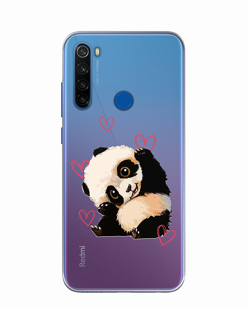 Силиконовый чехол для Xiaomi Redmi Note 8T Милая панда