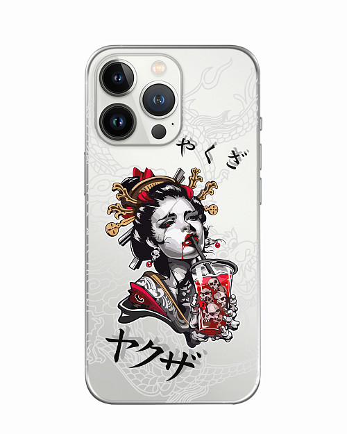 Силиконовый чехол для Apple iPhone 13 Pro Geisha Bloody