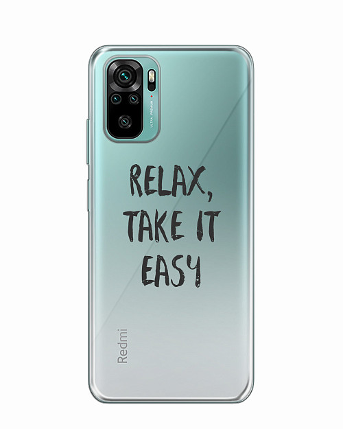 Силиконовый чехол для Xiaomi Redmi Note 10 "Relax, take it easy"