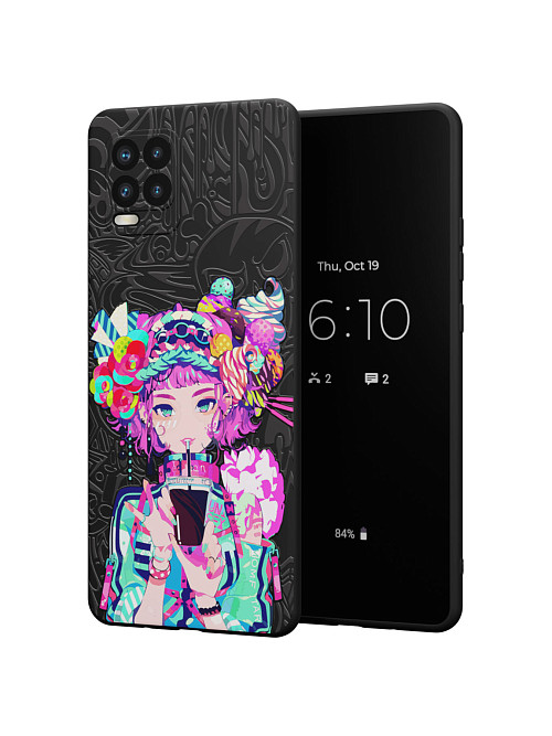 Силиконовый чехол для realme 8 "Lolipop girl"