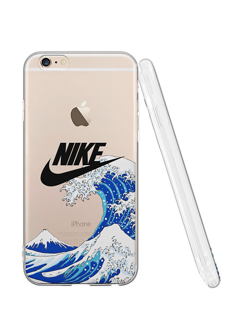 Силиконовый чехол для Apple iPhone 6s "NOVEL: Nike и волна"