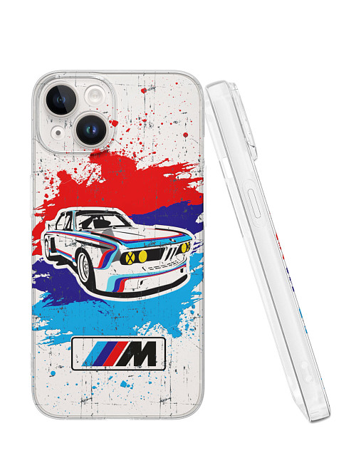 Силиконовый чехол для Apple iPhone 14 "BMW"