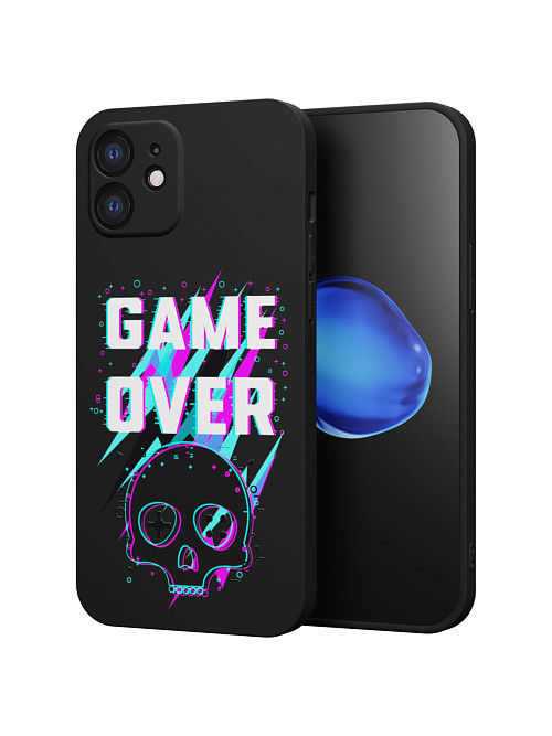 Силиконовый чехол для Apple iPhone 12 "Game over"