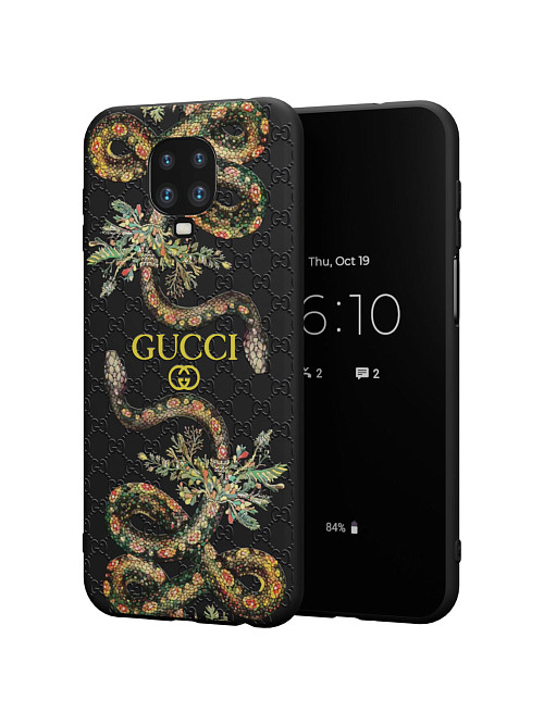 Силиконовый чехол для Xiaomi Redmi Note 9 Pro "NOVEL: Gucci"