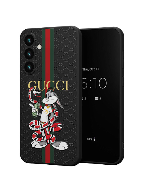 Силиконовый чехол для Samsung Galaxy S24 "NOVEL: Багз Банни Gucci"