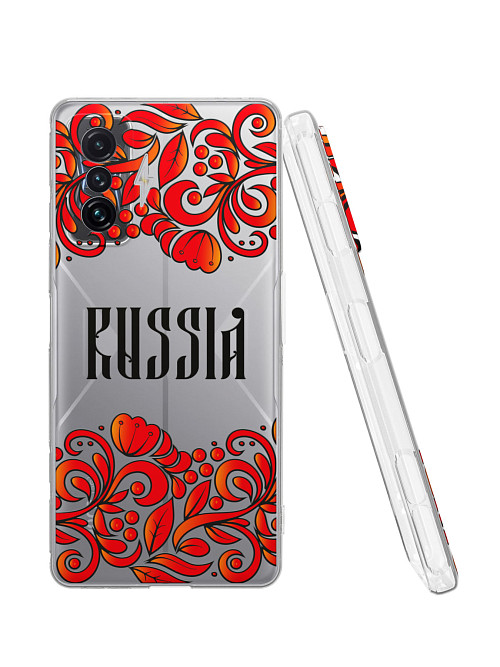 Силиконовый чехол для Xiaomi Redmi K50 Gaming Edition "Россия орнамент"