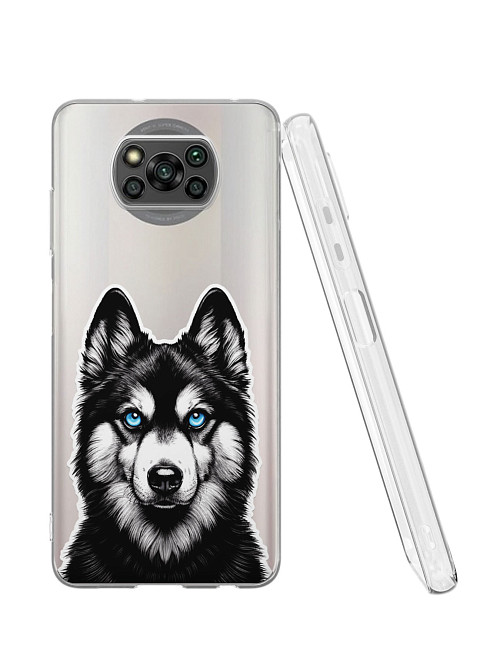 Силиконовый чехол для Poco X3 NFC "Собака"
